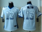 Women Nike Indianapolis Colts #13 Hilton White Drift Fashion Elite Jerseys