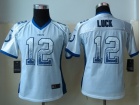 Women Nike Indianapolis Colts #12 Luck White Drift Fashion Elite Jerseys