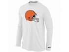 Nike Cleveland Browns Logo Long Sleeve T-Shirt White