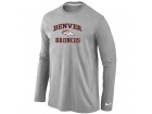 Nike Denver Broncos Heart & Soul Long Sleeve T-Shirt Grey