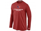 Nike Houston Texans Critical Victory Long Sleeve T-Shirt Red