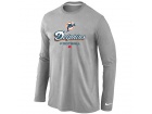 Nike Miami Dolphins Critical Victory Long Sleeve T-Shirt Grey