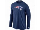 Nike New England Patriots Logo Long Sleeve T-Shirt D.Blue