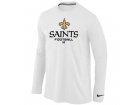 Nike New Orleans Sains Critical Victory Long Sleeve T-Shirt White