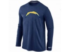 Nike San Diego Charger Logo Long Sleeve T-Shirt D.Blue