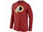 Nike Washington Red Skins Logo Long Sleeve T-Shirt Red