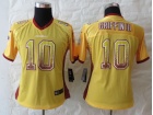 2013 Women Nike Washington Red Skins 10 Griffin III Drift Fashion Gold Jerseys