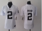 2013 Women Nike Oakland Raiders #2 Terrell Pryor White Jerseys