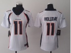 2013 Women Nike Denver Broncos #11 Trindon Holliday White Jerseys