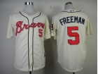 Atlanta Braves #5 Freddie Freeman Cream 2013 Cool Base Baseball Jerseys