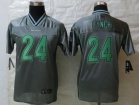 Youth Nike Seattle Seahawks #24 Marshawn Lynch Grey Vapor Elite Jerseys