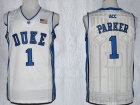 Duke Blue Devils #1 Jabari Parker White 2013 ACC Patch NCAA Authentic Basketball Performance Jerseys