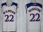 Kansas Jayhawks #22 Andrew Wiggins White 2013 NCAA Basketball Authentic Jerseys