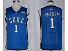 Duke Blue Devils #1 Jabari Parker Blue 2013 ACC Patch NCAA Authentic Basketball Performance Jerseys