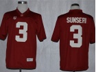 Alabama Crimson Tide #3 Vinnie Sunseri Red College Football Limited Jerseys