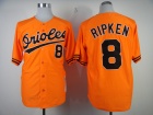 Baltimore Orioles #8 Cal Ripken Orange Throwback 1989 Baseball Jerseys