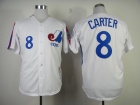 Montreal Expos #8 Gary Carter Blue 1982 Throwback Jersey