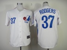 Montreal Expos #37 Steve Rodgers White Throwback Baseball Jerseys