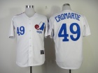 Montreal Expos #49 Warren Cromartie White Throwback Baseball Jerseys