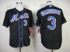 New York Mets #3 Curtis Granderson Black Cool Base With 2013 All-Star Patch Jerseys