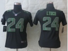 2014 Women Nike Seattle Seahawks #24 Lynch Black Impact Limited Jerseys