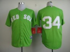 Boston Red Sox #34 David Ortiz Green Cool Base Baseball Jerseys