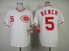 Cincinnati Reds #5 Bench White M&N( red number) Jerseys