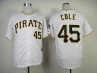 Pittsburgh Pirates  #45 Gerrit Cole White Cool Base Baseball  Jerseys