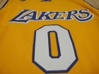 Los Angeles Lakers #00 Young Yellow New Material Jerseys