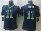 2013 Women Nike Seattle Seahawks #11 Harvin Blue Drift Fashion Jerseys