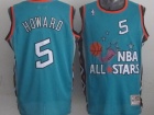 NBA 96 All Star #5 Juwan Howard Green Hardwood Classic Swingman Jerseys