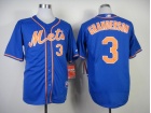 New York Mets #3 Curtis Granderson Blue with Orange Number Cool Base Jerseys