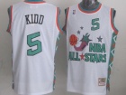 NBA 96 All Star #5 Jason Kidd White Hardwood Classic Swingman Jerseys