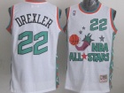 NBA 96 All Star #22 Clyde Drexler White Hardwood Classic Swingman Jerseys