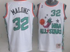 NBA 96 All Star #32 Karl Malone White Hardwood Classic Swingman Jerseys