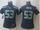 Nike Seattle Seahawks #53 Malcolm Smith Blue Women Limited Jerseys