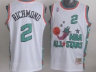 NBA 96 All Star #2 Mitch Richmond White Hardwood Classic Swingman Jerseys