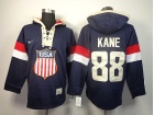 Team USA #88 Patrick Kane Blue Sweaters