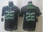 2014 Youth Seattle Seahawks #25 Richard Sherman Black Lights Out Stitched Jerseys