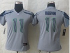 Nike Seattle Seahawks #11 Percy Harvin Grey Women Limited Jerseys