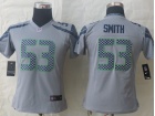 Nike Seattle Seahawks #53 Malcolm Smith Grey Women Limited Jerseys