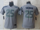 2014 Youth Seattle Seahawks #25 Richard Sherman Grey Nike Limted Jerseys