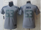 2014 Youth Seattle Seahawks #53 Malcolm Smith Grey Nike Limted Jerseys