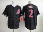 Arizona Diamondbacks  #2 Aaron Hill Black Cool Base 2014 New Season Jerseys