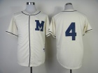 Milwaukee Brewers #4 Paul Molitor Cream 1913 Turn Back The Clock Jerseys