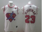 Chicago Bulls #23 Michael Jordan Jump Flight Man White Swingman Jerseys