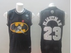 Chicago Bulls #23 Michael Jordan Jump Flight Man Black Swingman Jerseys