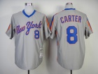 New York Mets #8 Cary Garter Grey Throwback Jerseys