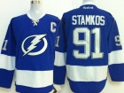 Tampa Bay Lightning #91 Steven Stamkos Blue Hockey Jerseys