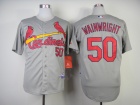 St. Louis Cardinals #50 Adam Wainwright Gray Cool Base Jerseys